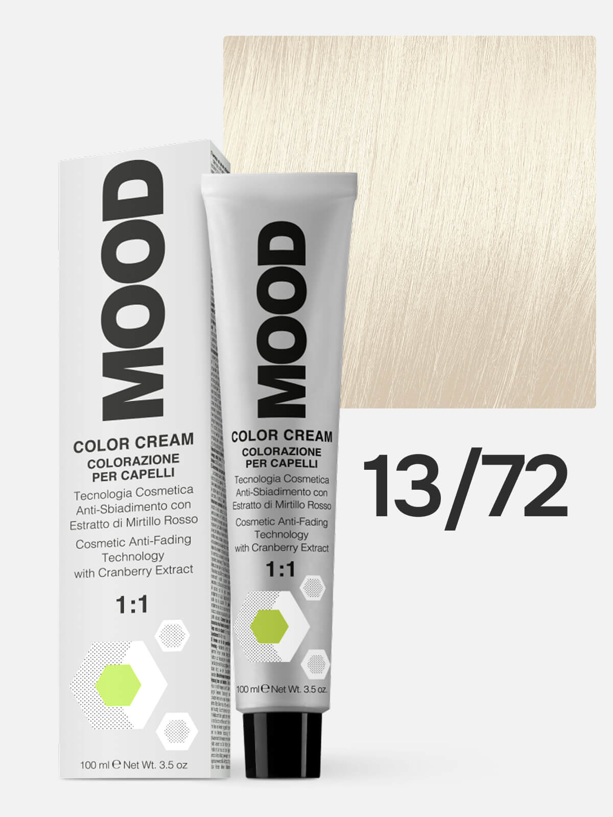 mood Краска для волос 13/72 экстра блонд жемчужно бежевый 100мл MOOD Краска для волос 13/72 экстра блонд жемчужно-бежевый 100мл — изображение 1
