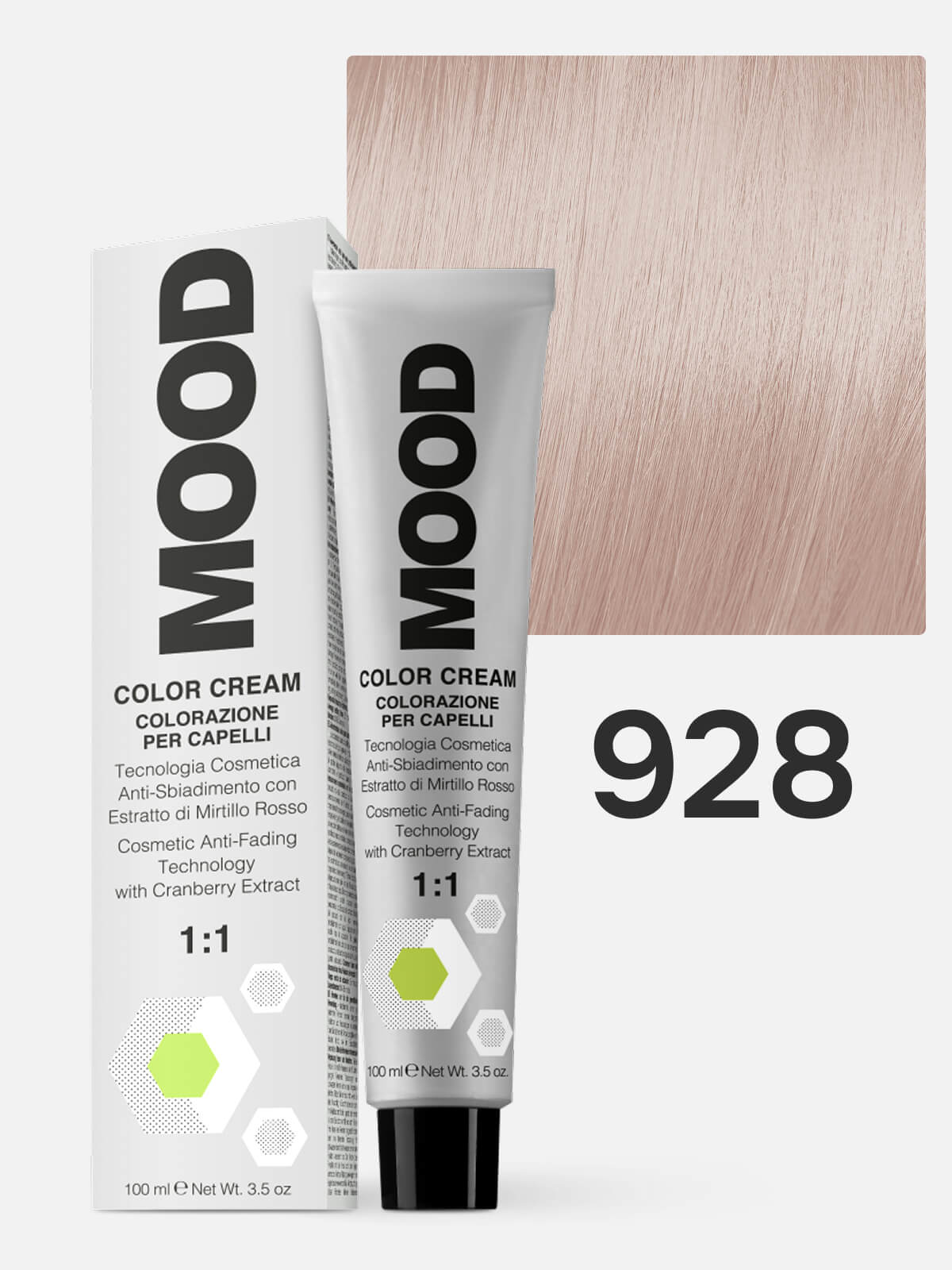 mood Краска тонер для волос 928 beige бежевый 100мл MOOD Color Cream 928 Beige Краска-тонер для волос бежевый 100 мл — изображение 1