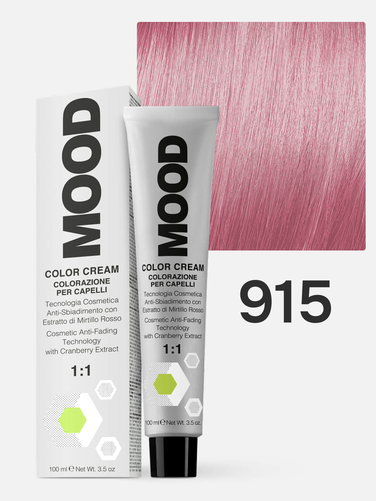 mood Краска тонер для волос 915 pink розовый 100мл MOOD Краска-тонер для волос 915 Pink розовый 100мл — изображение 1