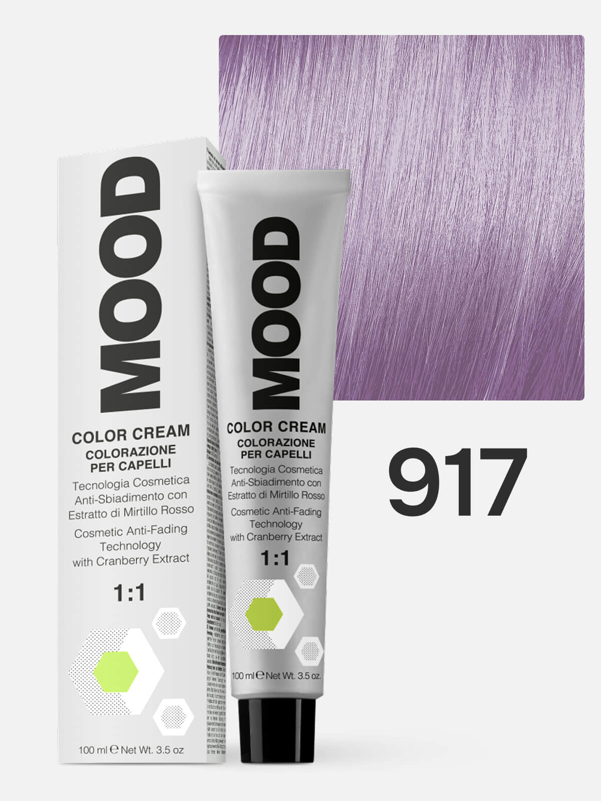 mood Краска тонер для волос 917 violet фиолетовый 100мл MOOD Краска-тонер для волос 917 Violet фиолетовый 100мл — изображение 1