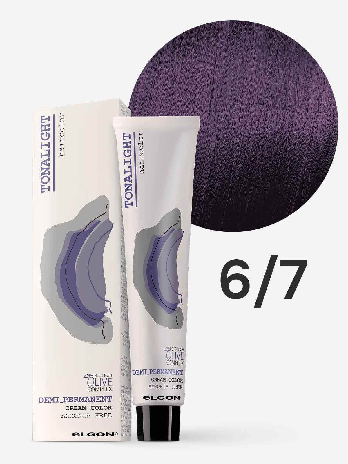 elgon tonalight Краска для волос тонирующая деми перманентная 6.7 темный фиолетовый блондин 100мл ELGON TONALIGHT Краска для волос тонирующая деми-перманентная 6.7 темный фиолетовый блондин 100мл — изображение 1