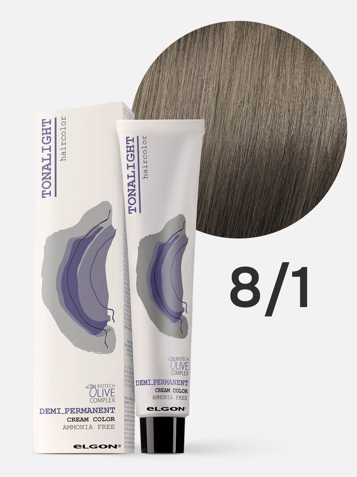 elgon tonalight Краска для волос тонирующая деми перманентная 8.1 светлый пепельный блондин 100мл ELGON TONALIGHT Краска для волос тонирующая деми-перманентная 8.1 светлый пепельный блондин 100мл — изображение 1