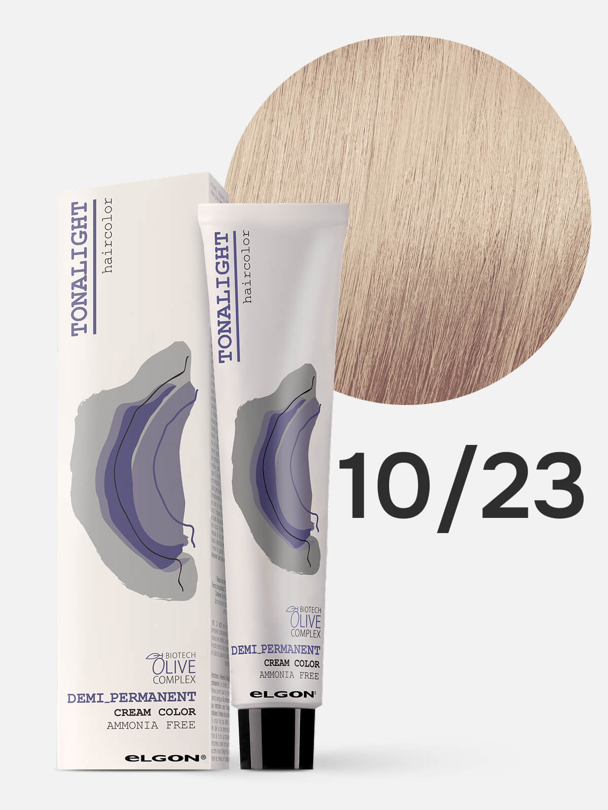 elgon tonalight Краска для волос тонирующая деми перманентная 10.23 платиновый блондин бежево золотистый 100мл ELGON TONALIGHT Краска для волос тонирующая деми-перманентная 10.23 платиновый блондин бежево-золотистый 100мл — изображение 1