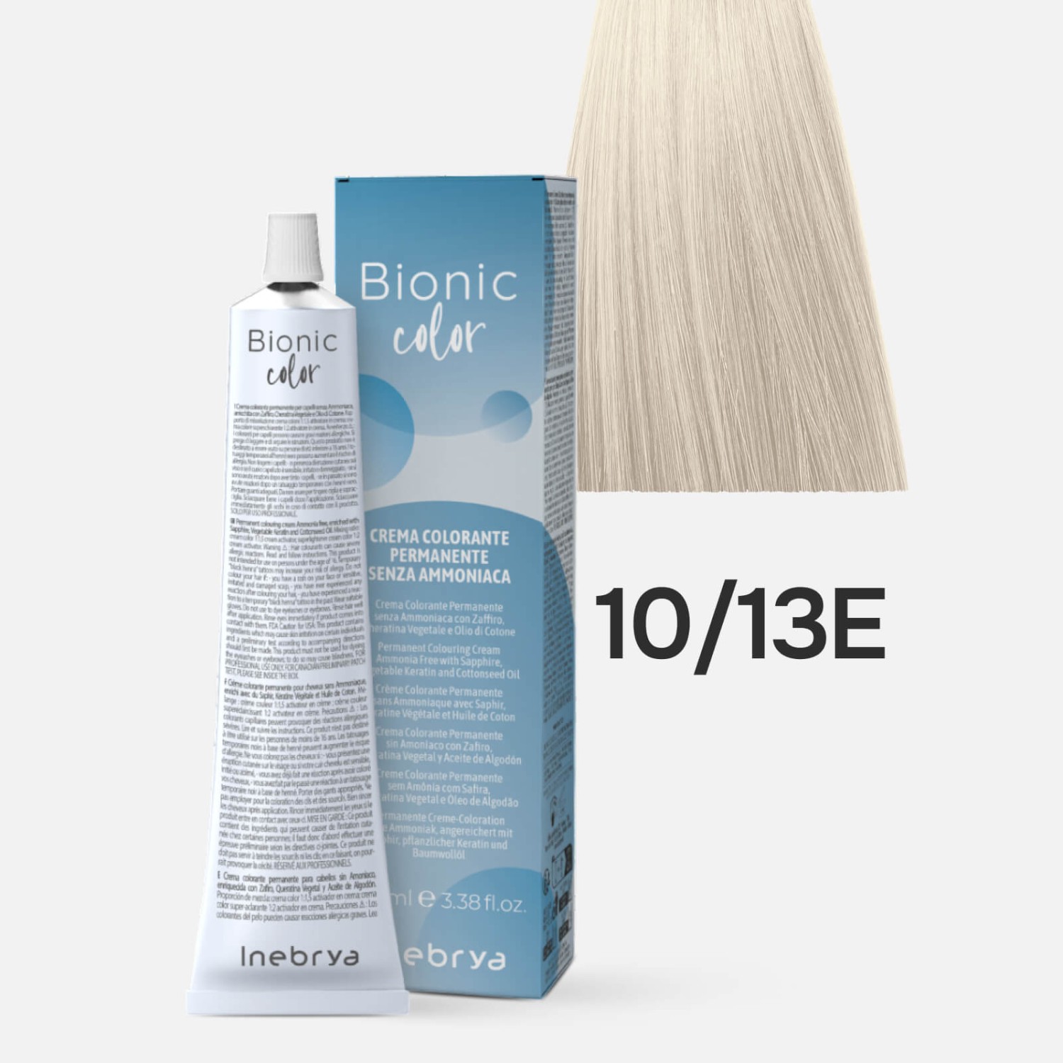 inebrya bionic color 10/13Е Краска для волос без аммиака Светлый блонд Пепельно золотистый 100 мл INEBRYA Bionic Color 10/13Е Краска для волос без аммиака Светлый блонд Пепельно-золотистый 100 мл — изображение 1