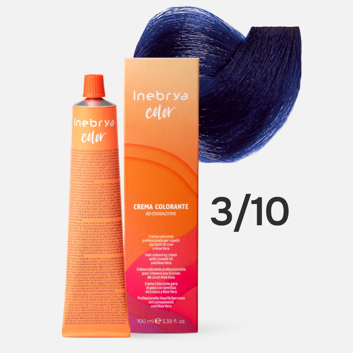 inebrya color 3/10 Профессиональная крем краска для волос Синий индиго 100 мл INEBRYA Color 3/10 Профессиональная крем-краска для волос Синий индиго 100 мл — изображение 1