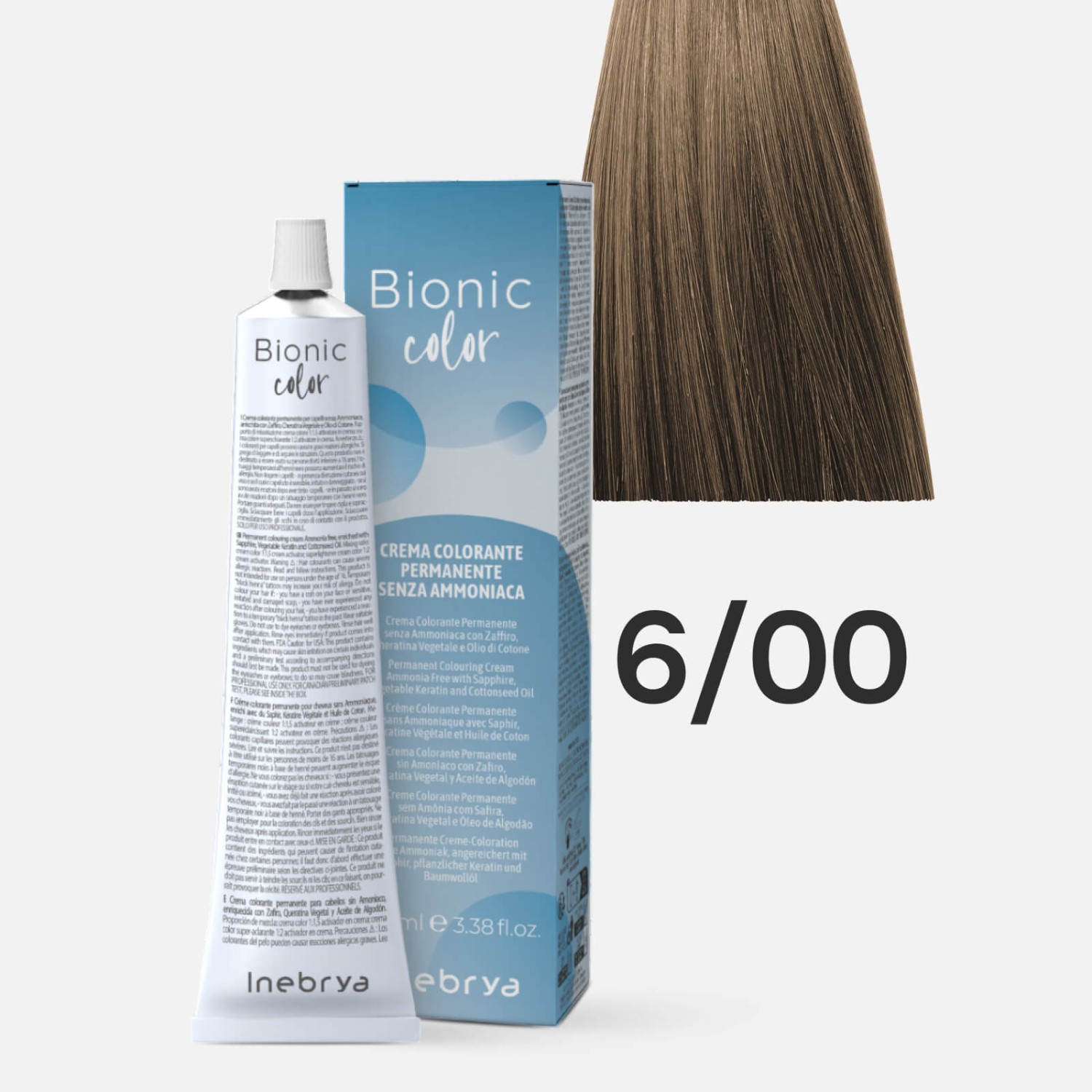inebrya bionic color 6/00 Краска для волос без аммиака Темный русый Интенсивный 100 мл INEBRYA Bionic Color 6/00 Краска для волос без аммиака Темный русый Интенсивный 100 мл — изображение 1