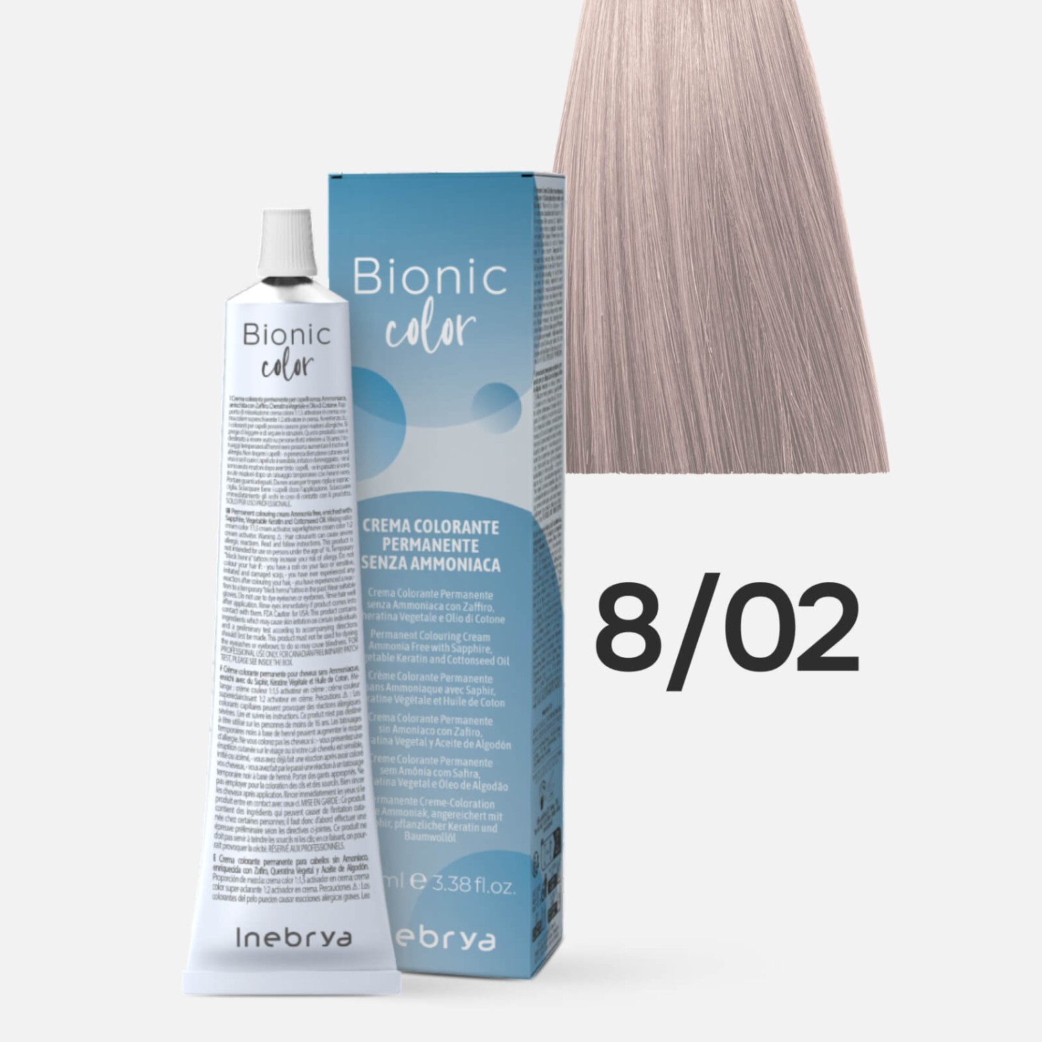 inebrya bionic color 8/02 Краска для волос без аммиака Светлый русый Натуральный перламутровый 100 мл INEBRYA Bionic Color 8/02 Краска для волос без аммиака Светлый русый Натуральный перламутровый 100 мл — изображение 1