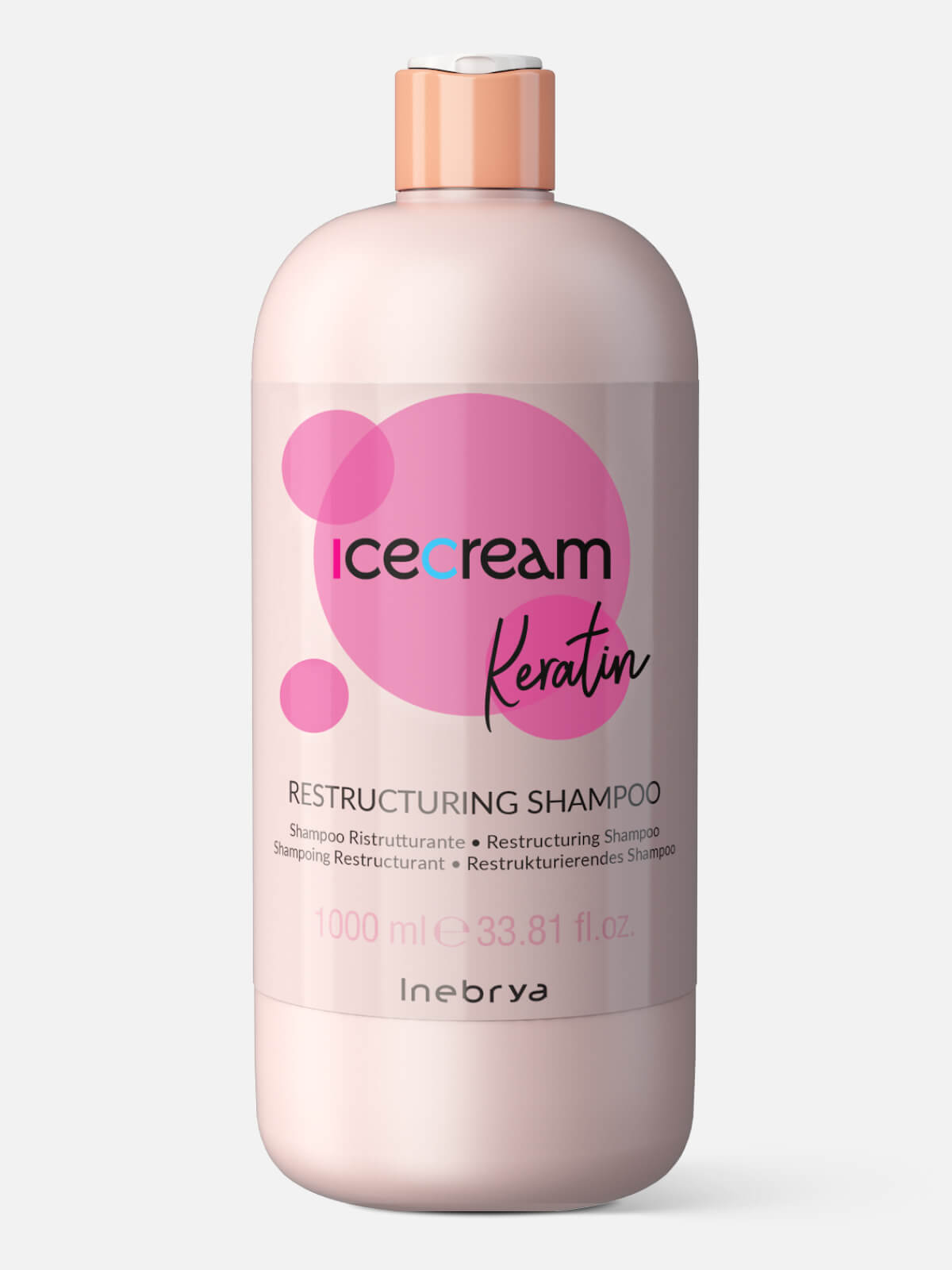 inebrya ice cream keratin Шампунь кератиновый для укрепления волос restructuring shampoo 1000мл INEBRYA ICE CREAM KERATIN Шампунь кератиновый для укрепления волос RESTRUCTURING SHAMPOO 1000мл — изображение 1