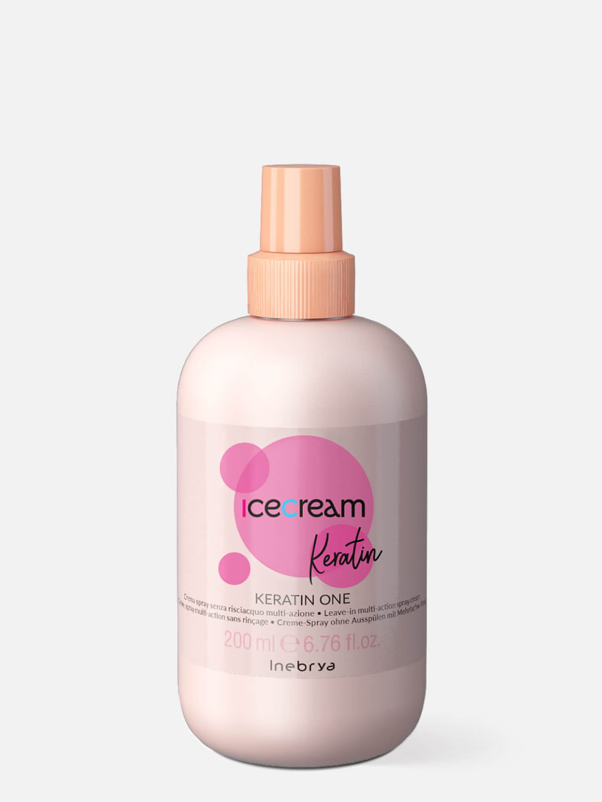 inebrya ice cream keratin Кондиционер спрей для волос несмываемый с кератином leave in multi action spray cream 200мл INEBRYA ICE CREAM KERATIN Кондиционер-спрей для волос несмываемый с кератином LEAVE-IN MULTI-ACTION SPRAY CREAM 200мл — изображение 1