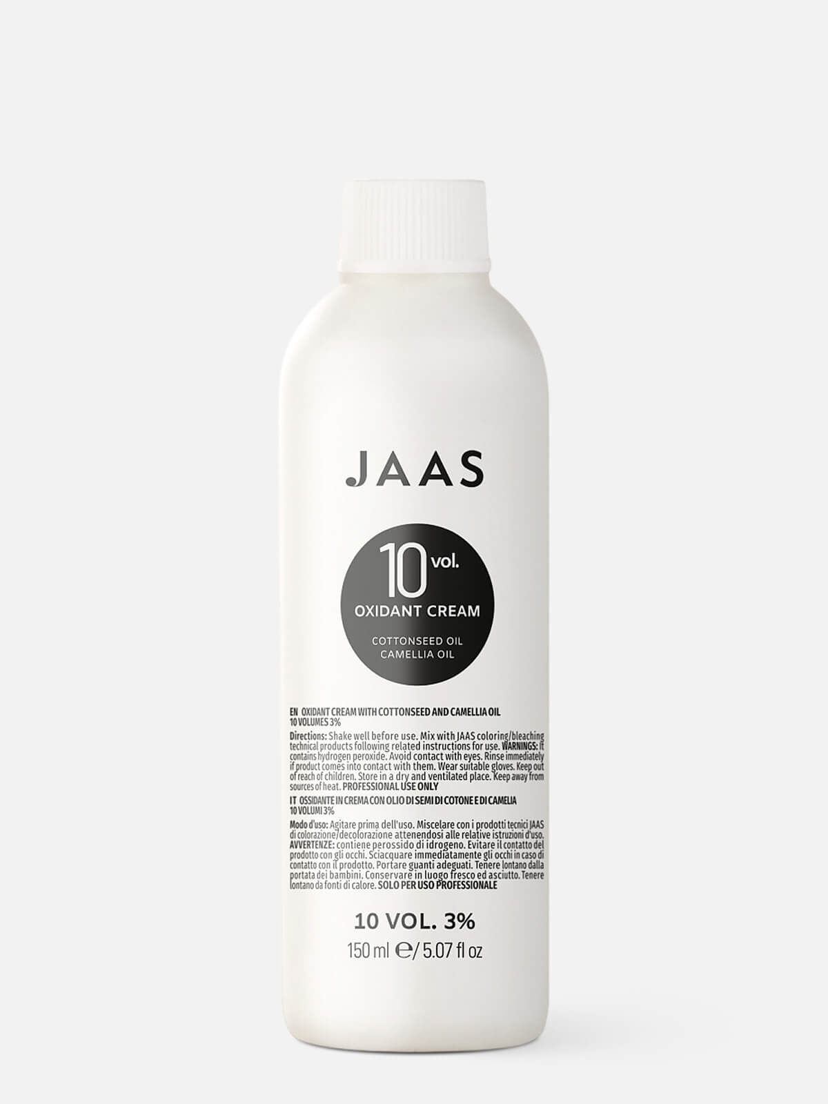 jaas Крем окисляющий для краски с маслом семян хлопка и камелии 3% oxidant cream 10 vol. 150мл JAAS Крем окисляющий для краски с маслом семян хлопка и камелии 3% OXIDANT CREAM 10 Vol. 150мл — изображение 1