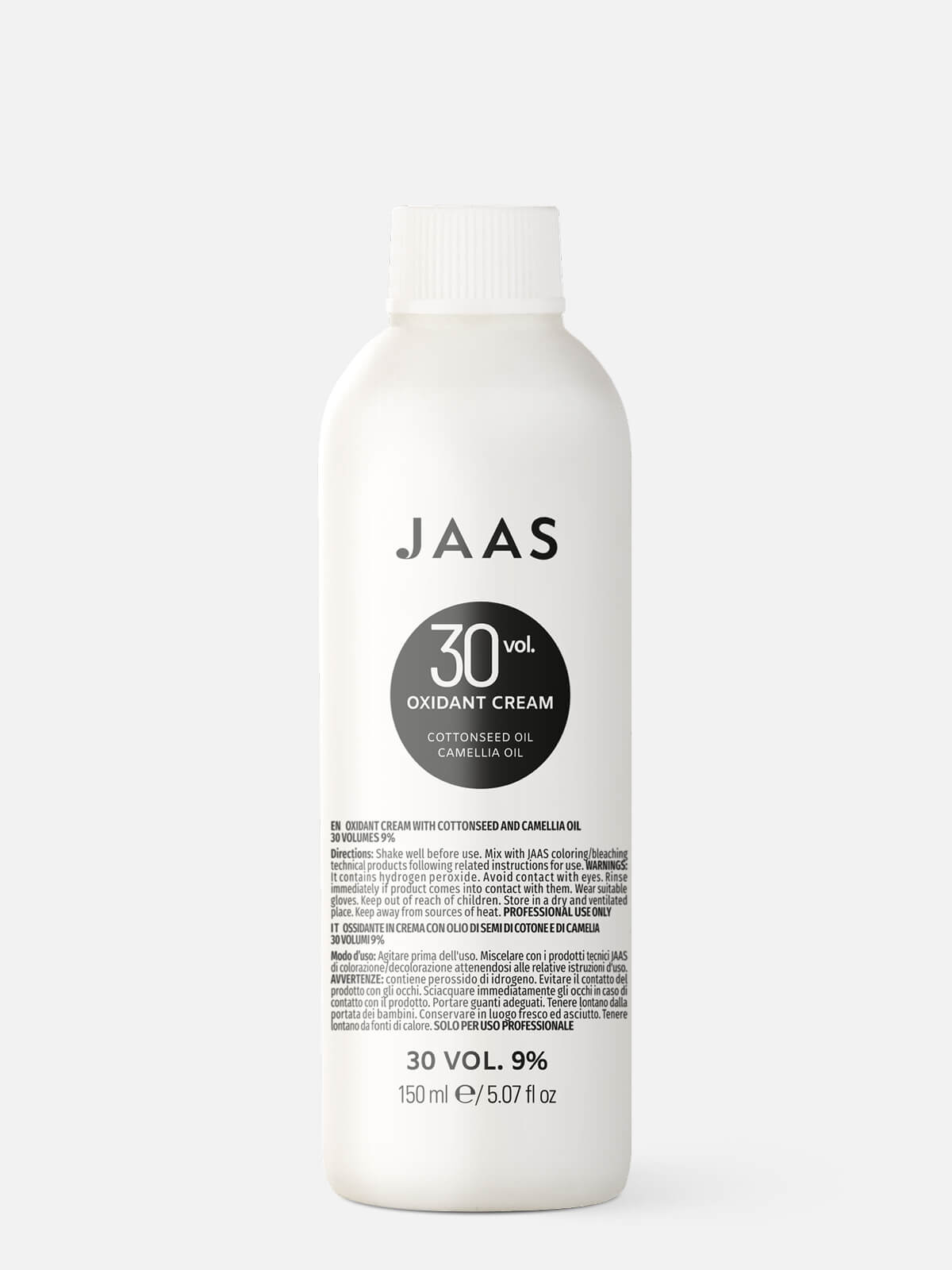 jaas Крем окисляющий для краски с маслом семян хлопка и камелии 9% oxidant cream 30 vol. 150мл JAAS Крем окисляющий для краски с маслом семян хлопка и камелии 9% OXIDANT CREAM 30 Vol. 150мл — изображение 1