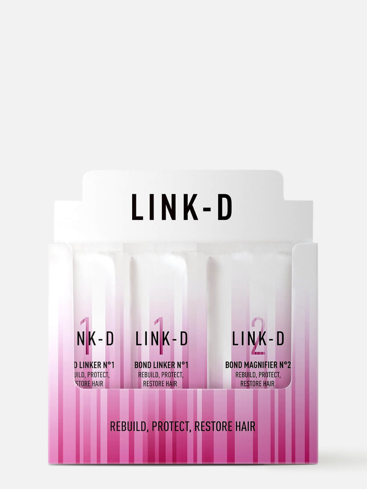 link d Набор для защиты и восстановления волос Саше (№1 2 шт и №2 1 шт) 5/5/15мл LINK-D Набор для защиты и восстановления волос Саше (№1 - 2 шт и №2 - 1 шт) 5/5/15мл — изображение 1