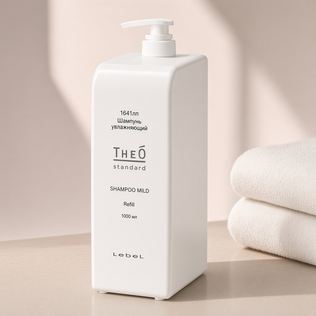 1641лп, Шампунь увлажняющий theo standard shampoo mild, refill, 1000 мл, lebel 1641лп, Шампунь увлажняющий THEO standard SHAMPOO MILD, Refill, 1000 мл, Lebel — изображение 1