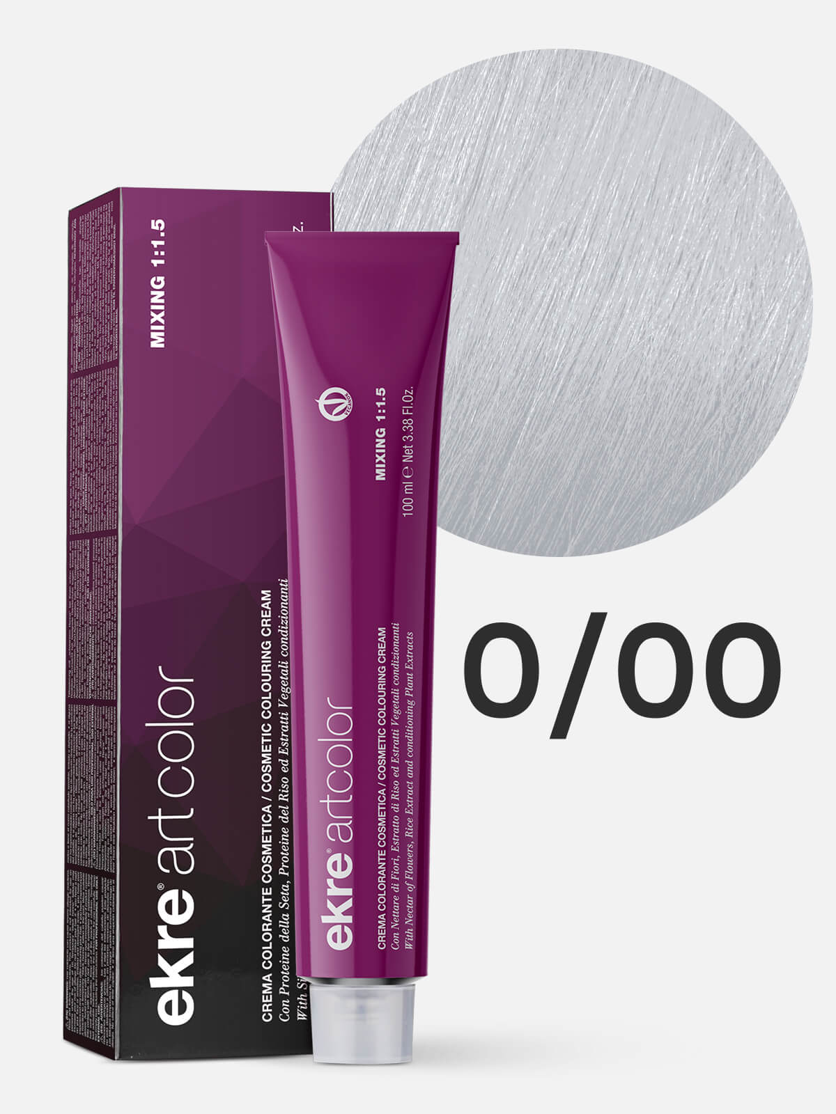 ekre artcolor cosmetic colouring cream Краска для волос 000 усилитель осветления 100мл EKRE ARTCOLOR COSMETIC COLOURING CREAM Краска для волос 000 усилитель осветления 100мл — изображение 1