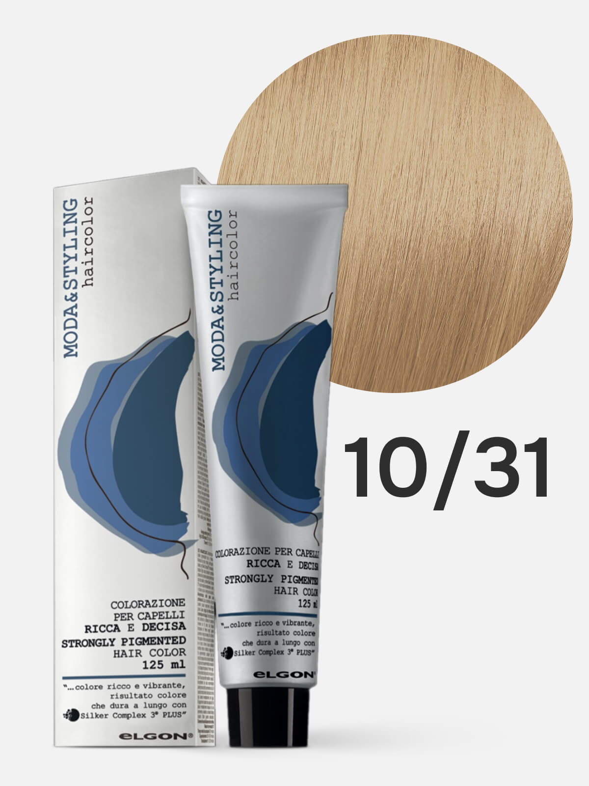 elgon modastyling Краска для волос 10/31 платиновый блонд золото пепельный 125мл ELGON MODASTYLING Краска для волос 10/31 платиновый блонд золото-пепельный 125мл — изображение 1