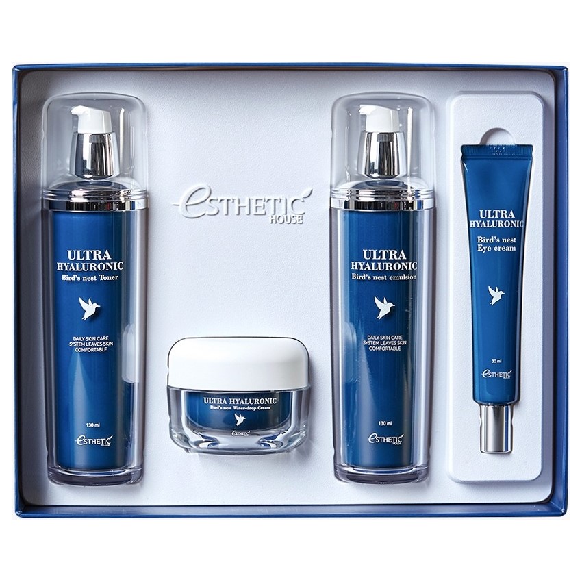 esthetic house ultra hyaluronic acid bird's nest skin care set Набор для лица с экстрактом ласточкиного гнезда Esthetic House Ultra Hyaluronic Acid Bird's Nest Skin Care Set Набор для лица с экстрактом ласточкиного гнезда — изображение 1