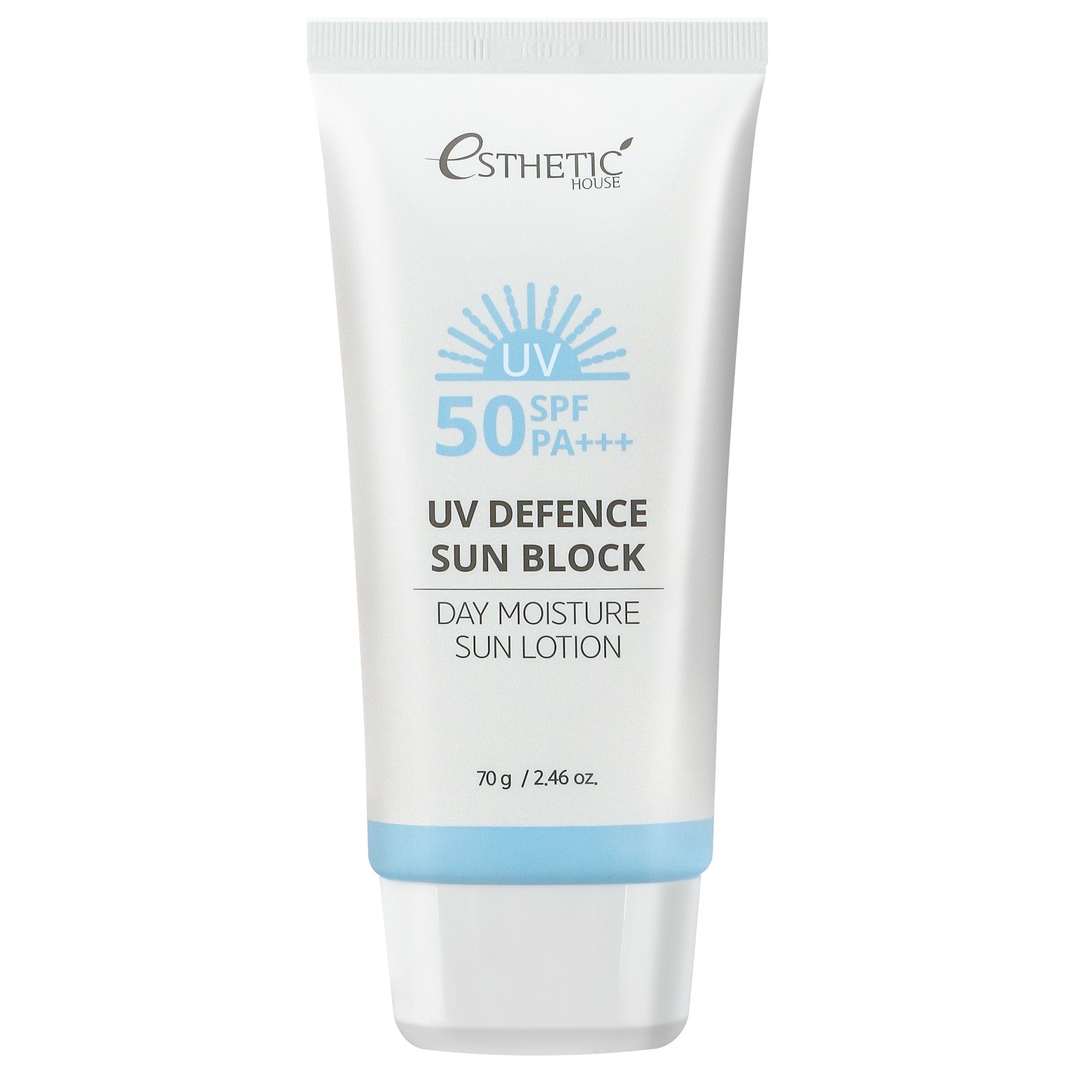 esh012029, Солнцезащитный лосьон uv defence sun block day moisture sun lotion spf 50+ / pa+++, 70 гр, esthetic house esh012029, Солнцезащитный лосьон UV DEFENCE SUN BLOCK DAY MOISTURE SUN LOTION SPF 50+ / PA+++, 70 гр, ESTHETIC HOUSE — изображение 1