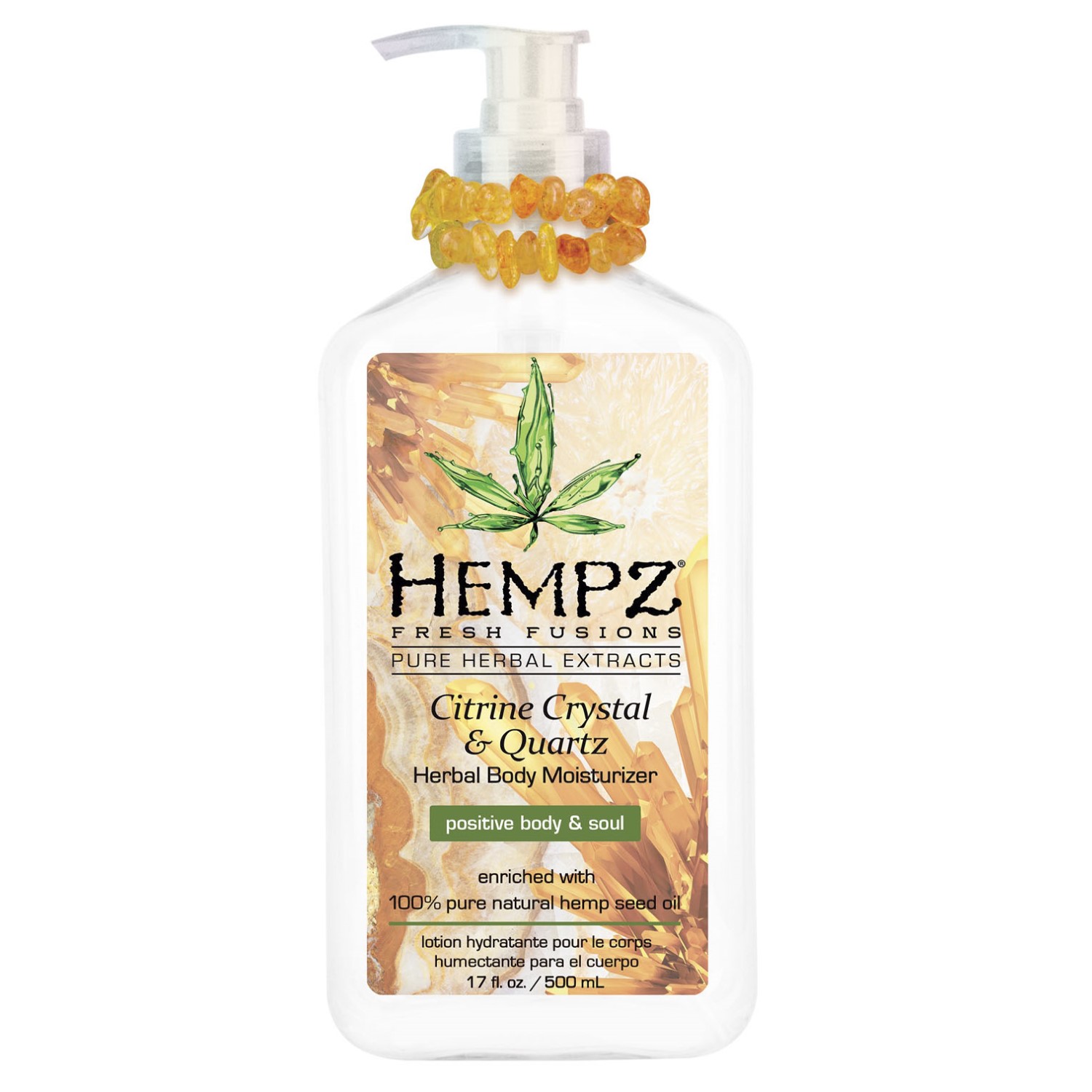 citrine crystal & quartz body moisturizer Увлажняющее молочко с мерцающим эффектом для тела 500 мл hempz Citrine Crystal & Quartz Body Moisturizer Увлажняющее молочко с мерцающим эффектом для тела 500 мл HEMPZ — изображение 1