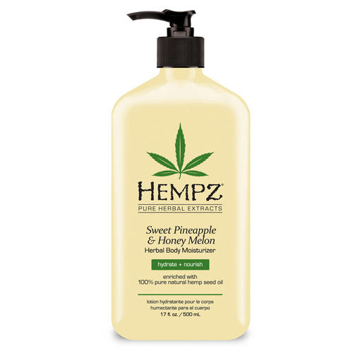 Молочко для тела увлажняющее sweet pineapple honey melon herbal body moisturizer, 500 мл hempz Молочко для тела увлажняющее Sweet Pineapple Honey Melon Herbal Body Moisturizer, 500 мл HEMPZ — изображение 1