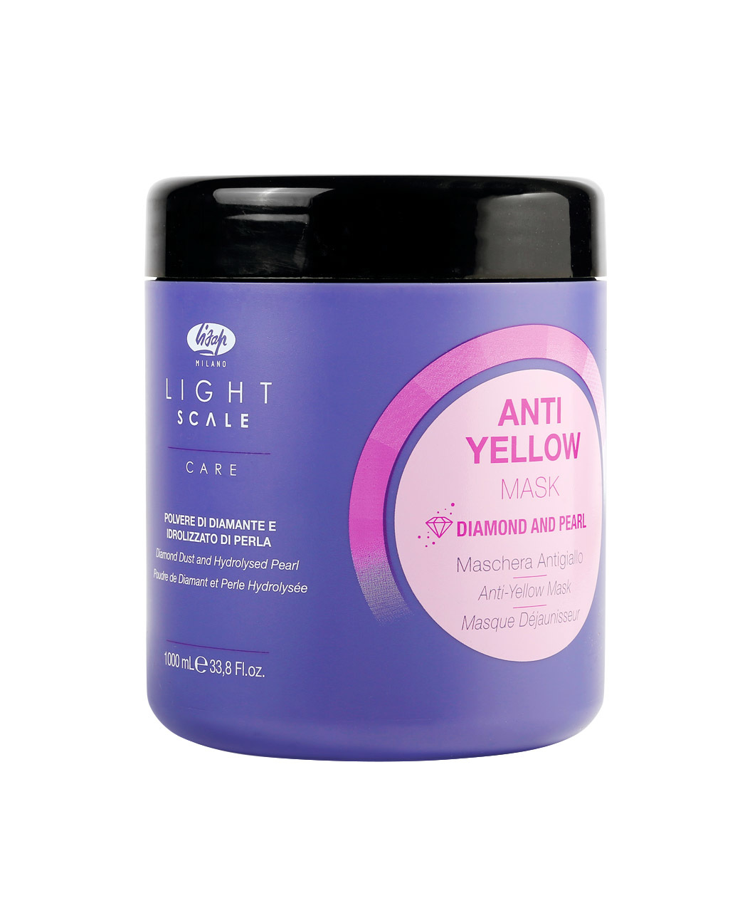 lisap light scale Маска для осветленных, мелированных и седых волос “light scale care anti yellow mask” 1000 мл LISAP Light Scale Маска для осветленных, мелированных и седых волос - “Light Scale Care Anti Yellow Mask” 1000 мл — изображение 1