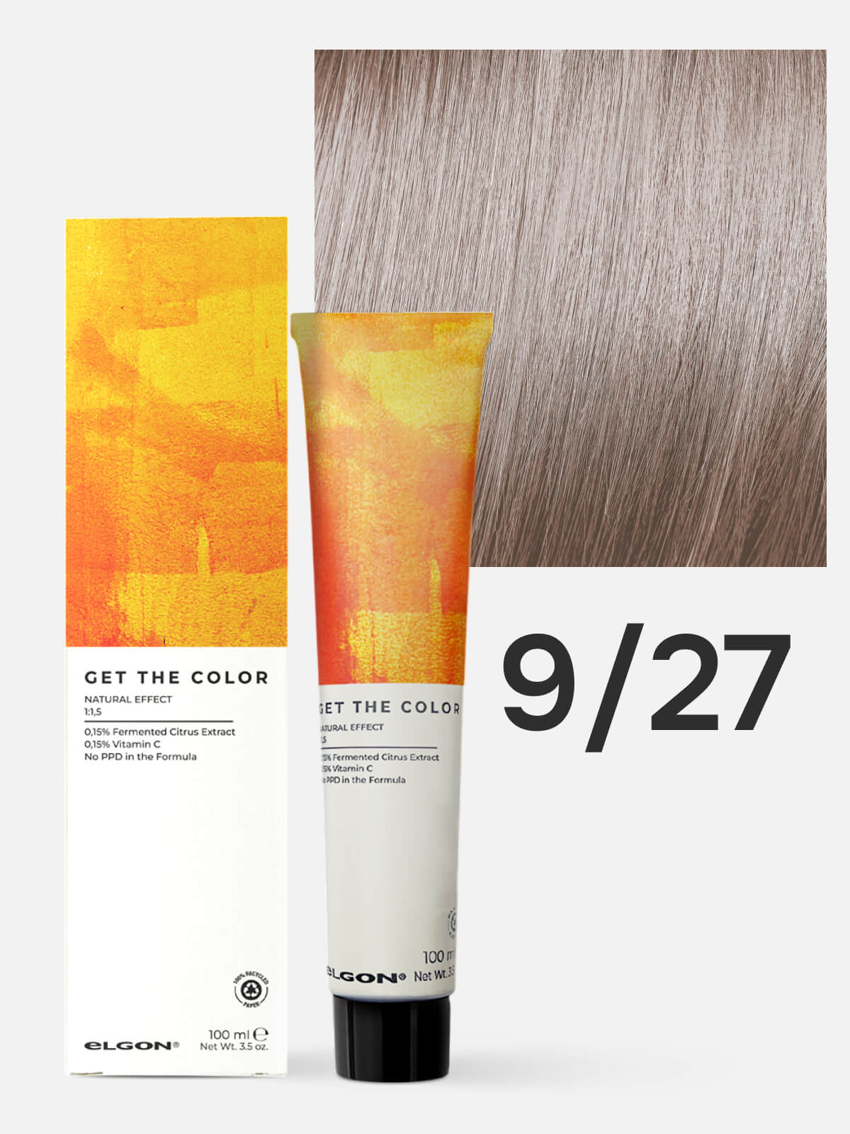 elgon get the color Крем краситель для стойкого окрашивания волос 9.27 суперсветлый блонд бежево жемчужный 100мл ELGON GET THE COLOR Крем-краситель для стойкого окрашивания волос 9.27 суперсветлый блонд бежево-жемчужный 100мл — изображение 1