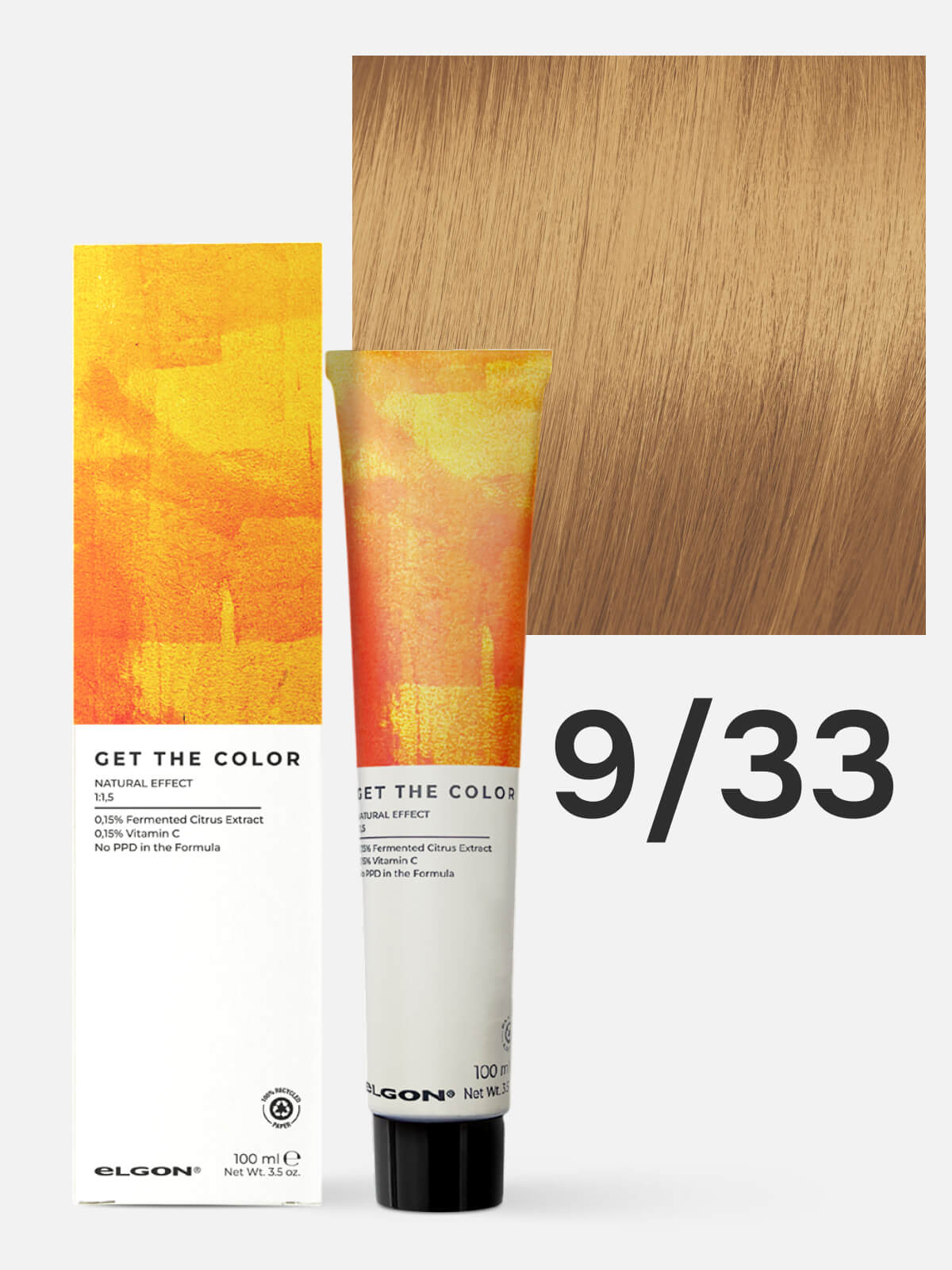 elgon get the color Крем краситель для стойкого окрашивания волос 9.33 суперсветлый блонд золотистый интенсивн 100мл ELGON GET THE COLOR Крем-краситель для стойкого окрашивания волос 9.33 суперсветлый блонд золотистый интенсивн 100мл — изображение 1