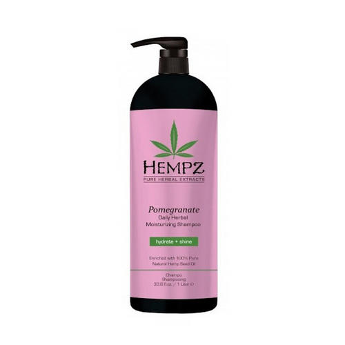 Шампунь растительный увлажняющий и разглаживающий daily herbal moisturizing pomegranate shampoo, 1000 мл hempz Шампунь растительный увлажняющий и разглаживающий Daily Herbal Moisturizing Pomegranate Shampoo, 1000 мл HEMPZ — изображение 1