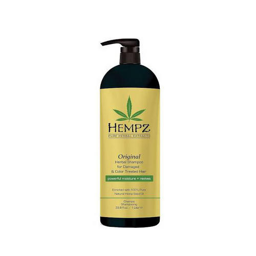 Шампунь растительный для поврежденных окрашенных волос original herbal shampoo for damaged & color treated hair, 1000 мл hempz Шампунь растительный для поврежденных окрашенных волос Original Herbal Shampoo For Damaged & Color Treated Hair, 1000 мл HEMPZ — изображение 1