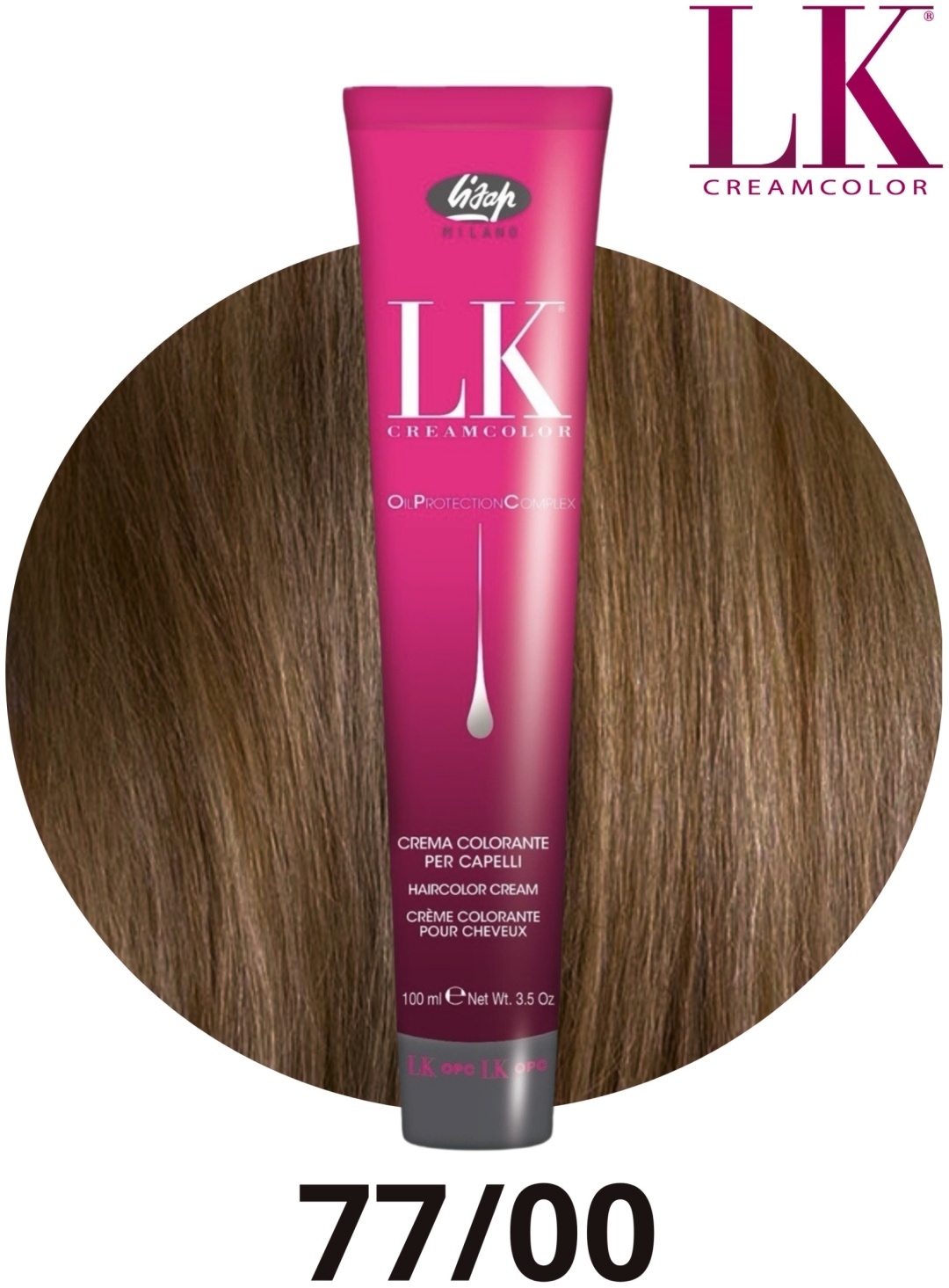 lisap lk creamcolor oil protection complex 77/00 Перманентный краситель для волос блондин глубокий 100 мл LISAP LK Creamcolor Oil Protection Complex 77/00 Перманентный краситель для волос блондин глубокий 100 мл — изображение 1