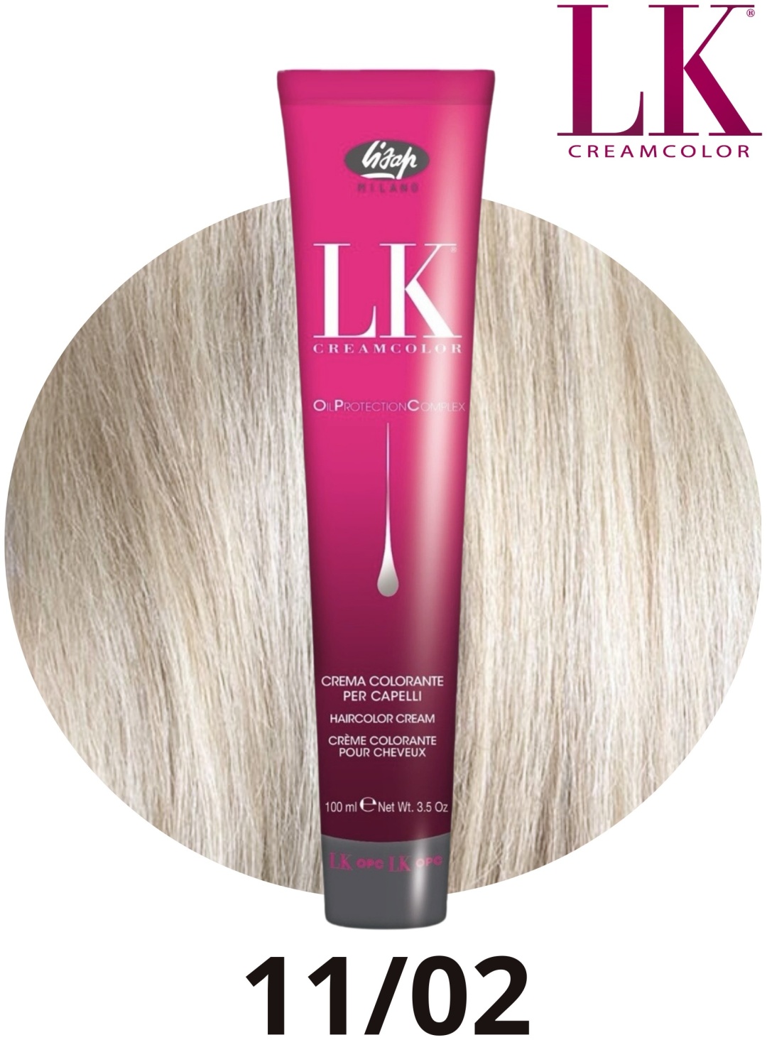 lisap lk creamcolor oil protection complex 11/02 Перманентный краситель для волос очень светлый блондин натуральный пепельный экстрасветлый 100 мл LISAP LK Creamcolor Oil Protection Complex 11/02 Перманентный краситель для волос очень светлый блондин натуральный пепельный экстрасветлый 100 мл — изображение 1