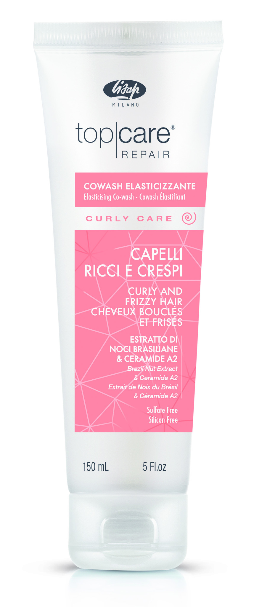 lisap curly care Очищающий разглаживающий кондционер для вьющихся и непослушных волос "Тор care repair elasticising co wash curly and frizzy hair" 150 мл LISAP Curly Care Очищающий разглаживающий кондционер для вьющихся и непослушных волос - "Тор Care Repair Elasticising Co-wash Curly and Frizzy Hair" 150 мл — изображение 1