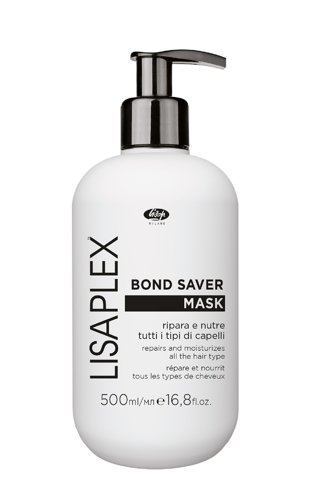 lisap lisaplex bond saver Увлажняющая и питательная маска "lisaplex bond saver mask" 500мл LISAP LISAPLEX BOND SAVER Увлажняющая и питательная маска - "LISAPLEX BOND SAVER MASK" 500мл — изображение 1