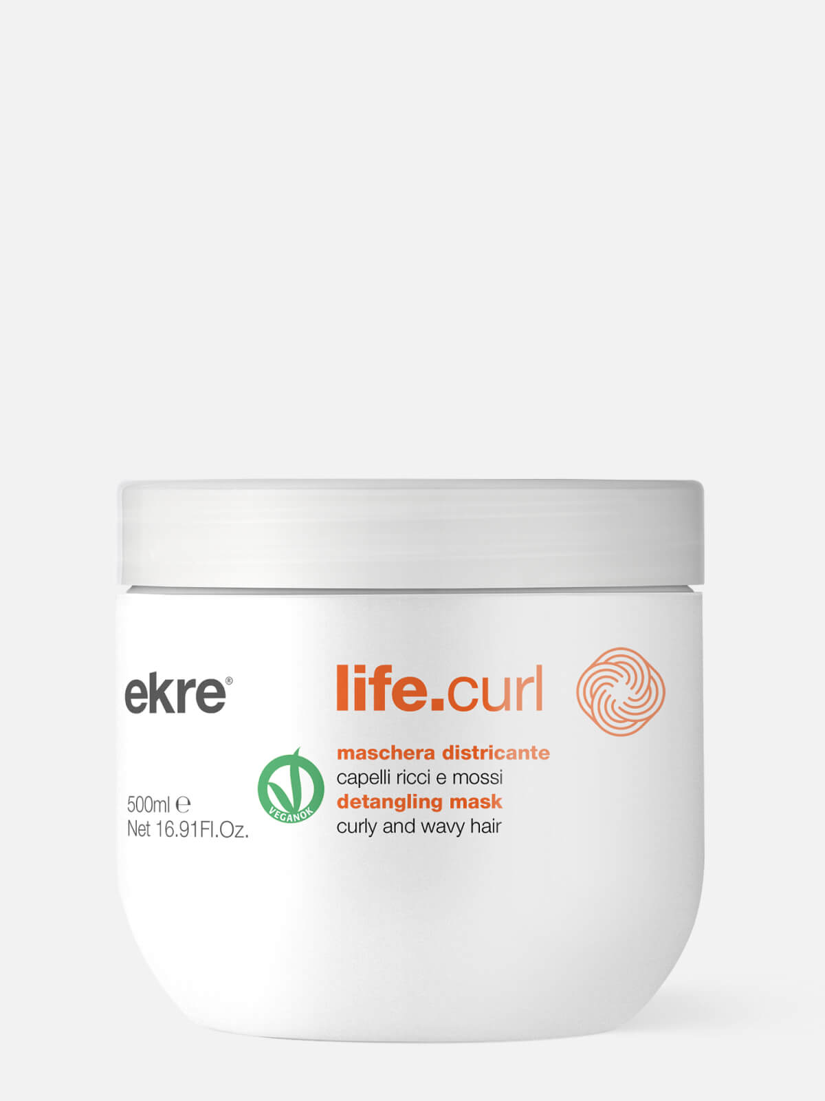 ekre life.curl Маска распутывающая для кудрявых волос detangling mask 500мл EKRE LIFE.CURL Маска распутывающая для кудрявых волос Detangling Mask 500мл — изображение 1