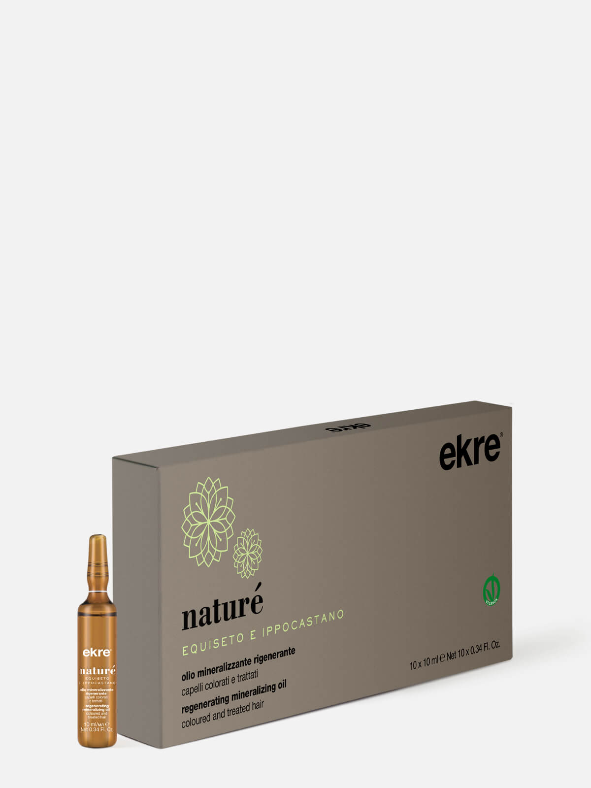 ekre nature Флюид минеральный для восстановления волос regenerating mineralizing oil 10х10мл EKRE NATURE Флюид минеральный для восстановления волос Regenerating Mineralizing Oil 10х10мл — изображение 1