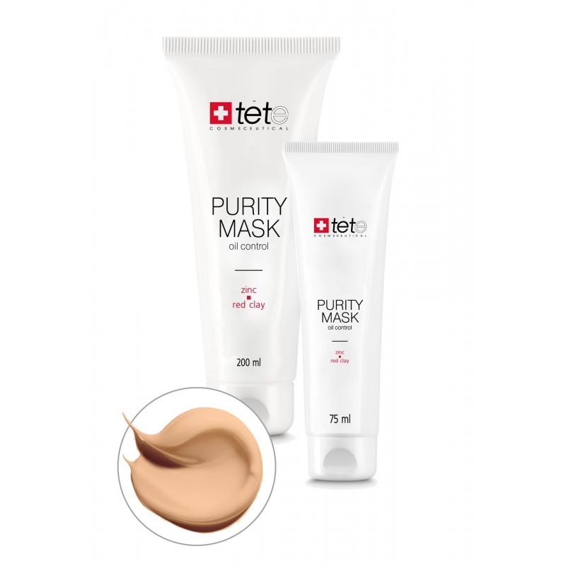 Себорегулирующая очищающая маска с цинком и красной глиной purity mask oil control zinc and red clay 200 мл tete Себорегулирующая очищающая маска с цинком и красной глиной Purity Mask Oil Control Zinc and Red Clay 200 мл TETE — изображение 1