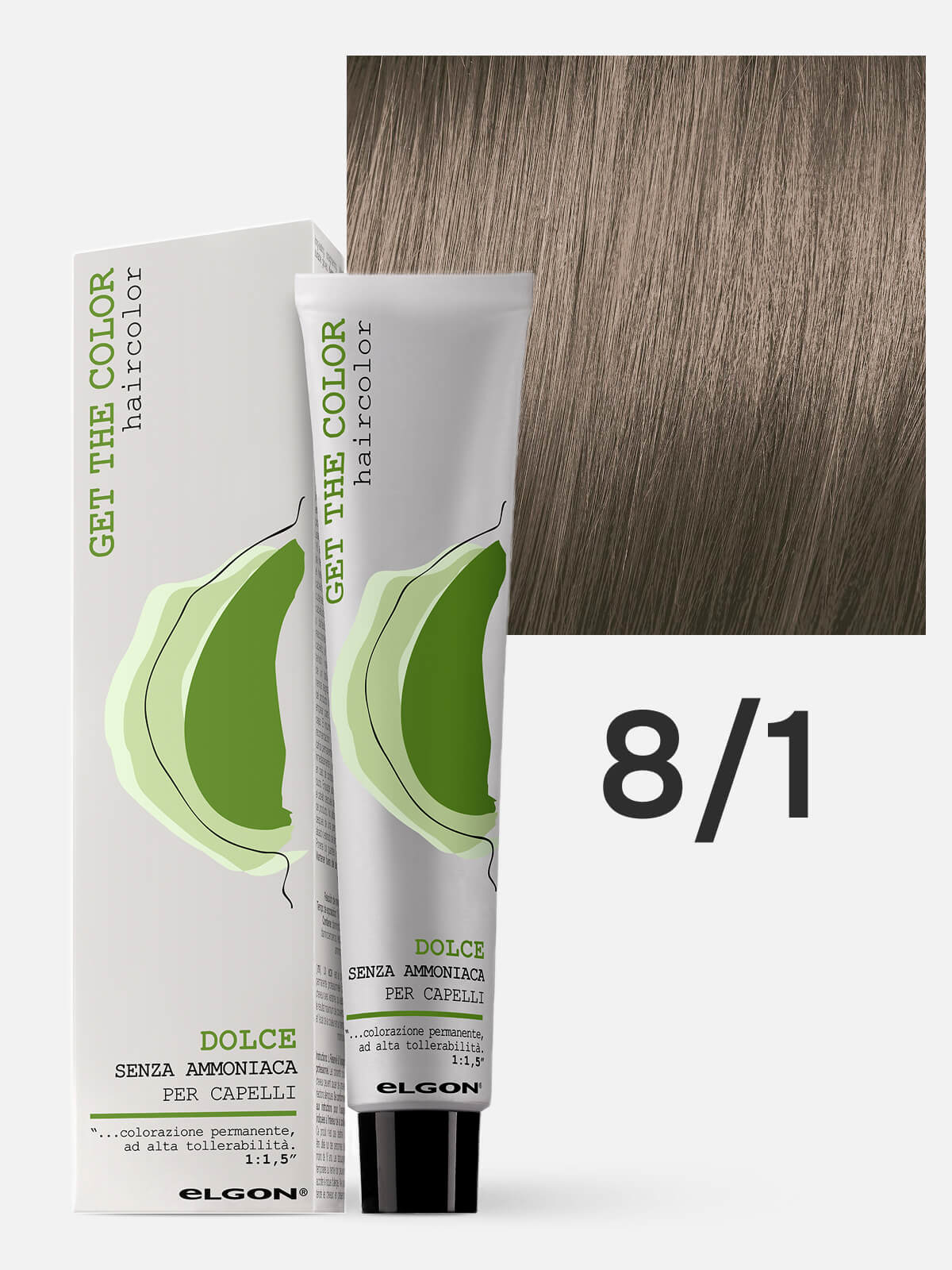 elgon get the color dolce Краска для волос без аммиака 8.1 лед пепельный светло русый 100мл ELGON GET THE COLOR DOLCE Краска для волос без аммиака 8.1 лед пепельный светло-русый 100мл — изображение 1