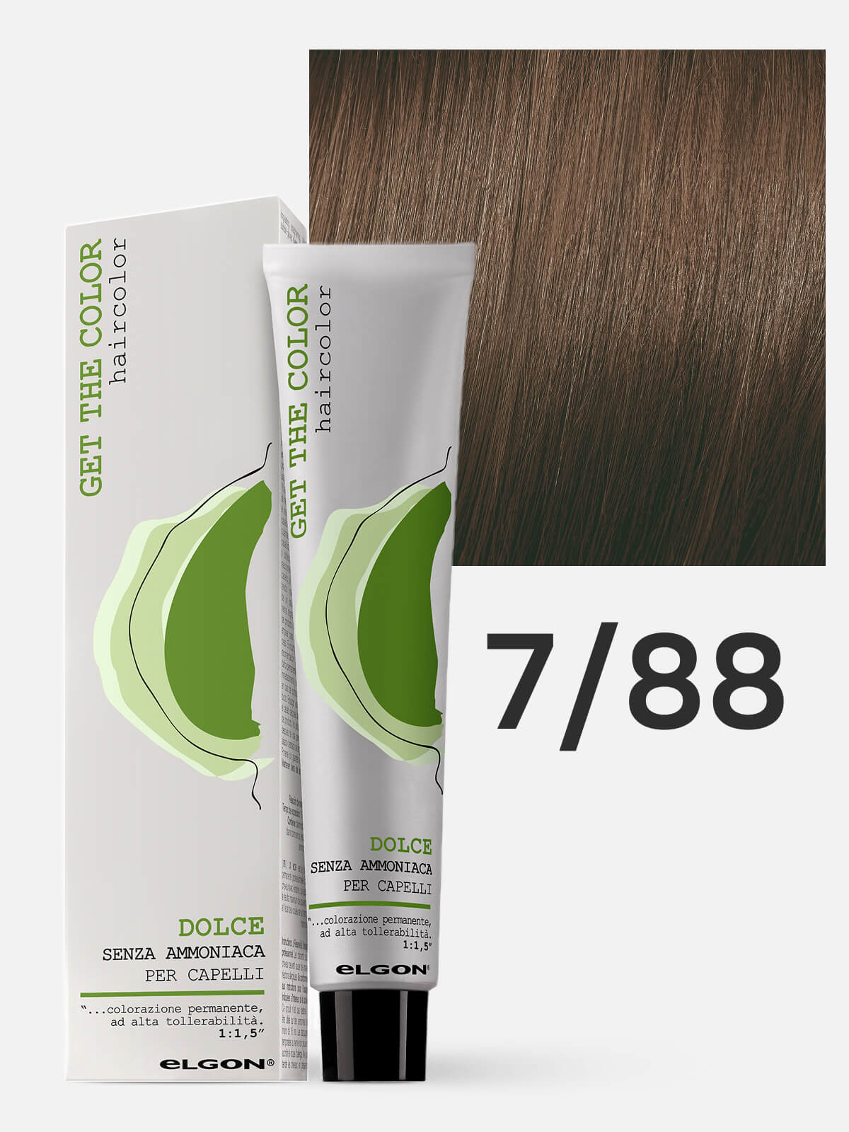 elgon get the color dolce Краска для волос без аммиака 7.88 интен корич рус biondo marrone intenso 100мл ELGON GET THE COLOR DOLCE Краска для волос без аммиака 7.88 интен корич рус Biondo Marrone Intenso 100мл — изображение 1