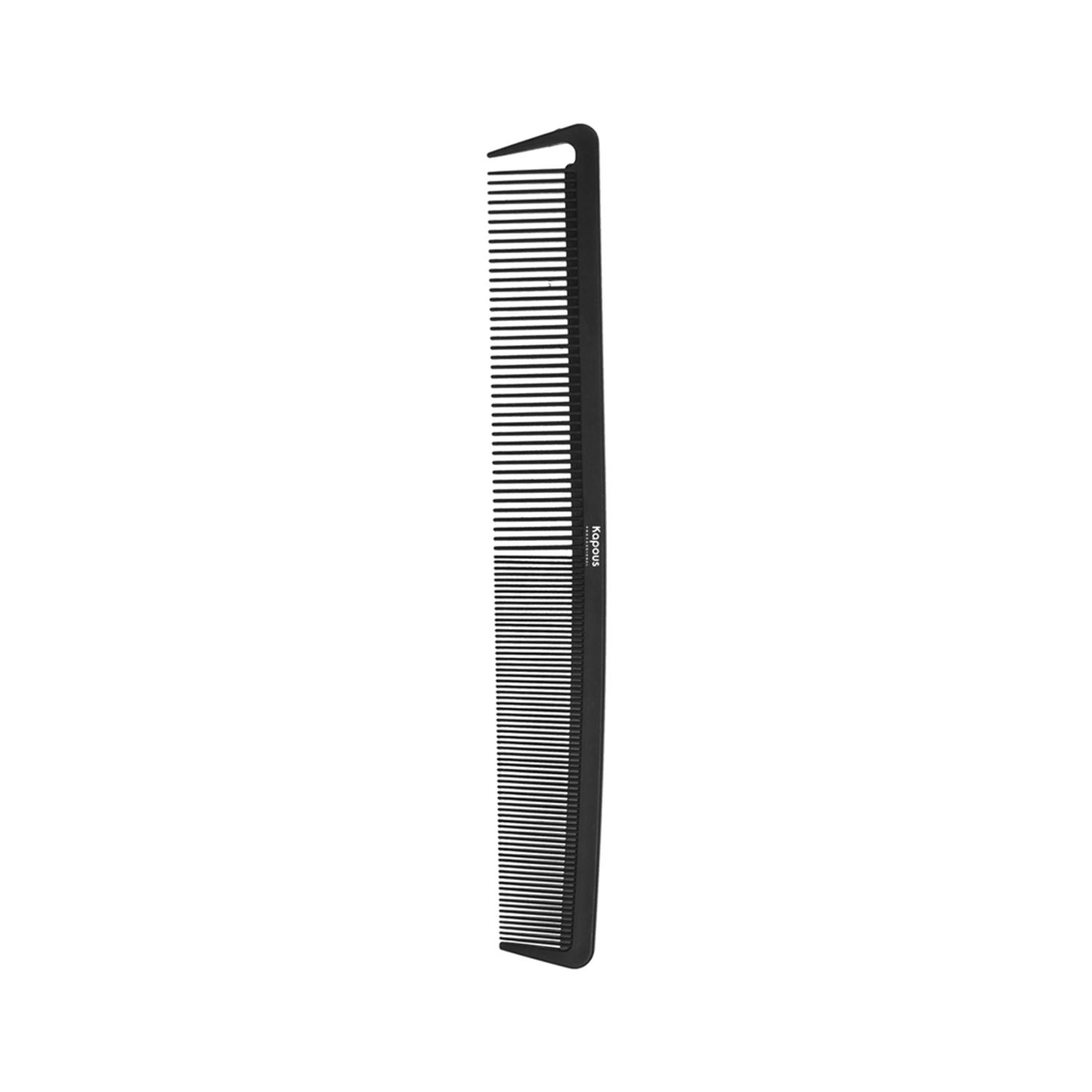 kapous Расческа "carbon fiber" парикмахерская 226*30 мм Kapous Расческа "Carbon fiber" парикмахерская 226*30 мм — изображение 1