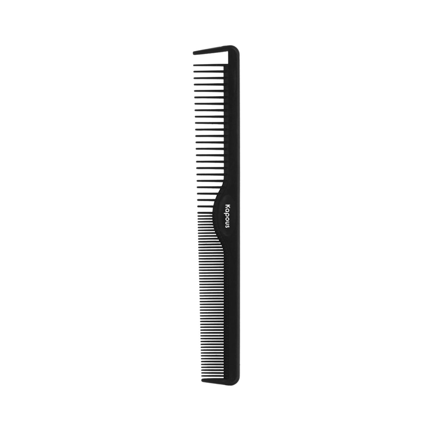 kapous Расческа "carbon fiber" парикмахерская 212*28 мм Kapous Расческа "Carbon fiber" парикмахерская 212*28 мм — изображение 1
