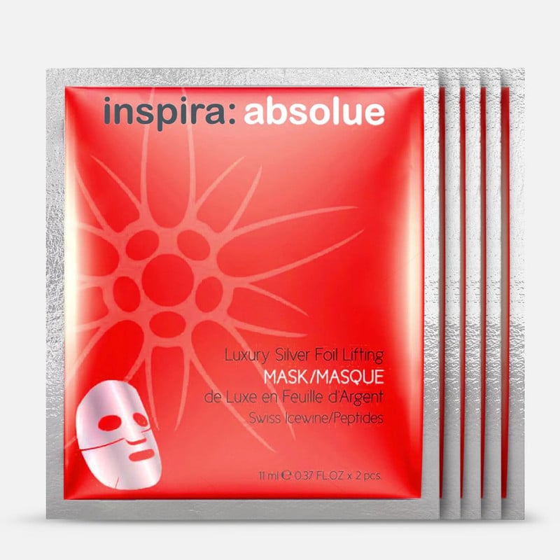 luxury silver foil lifting mask Роскошная лифтинг маска с серебряной фольгой 5 шт inspira Luxury Silver Foil Lifting Mask Роскошная лифтинг-маска с серебряной фольгой 5 шт INSPIRA — изображение 1