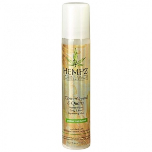 Спрей увлажняющий для лица, тела и волос с мерцающим эффектом citrine crystal & quartz herbal face, body & hair hydrating mist, 150 мл hempz Спрей увлажняющий для лица, тела и волос с мерцающим эффектом Citrine Crystal & Quartz Herbal Face, Body & Hair Hydrating Mist, 150 мл HEMPZ — изображение 1