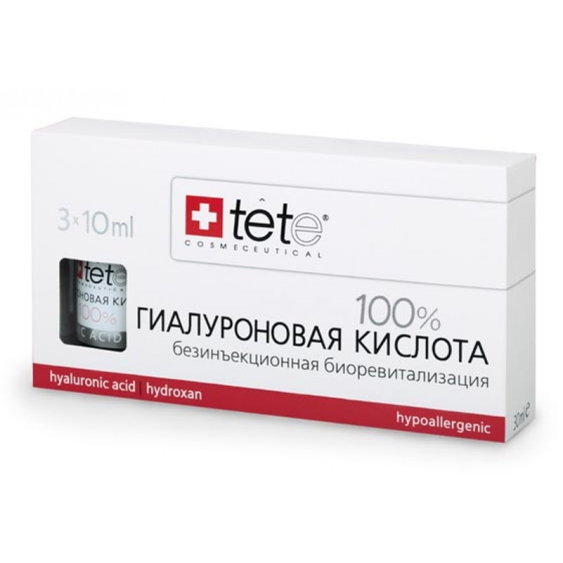 Гиалуроновая кислота 100%, 3*10 мл tete Гиалуроновая кислота 100%, 3*10 мл TETE — изображение 1