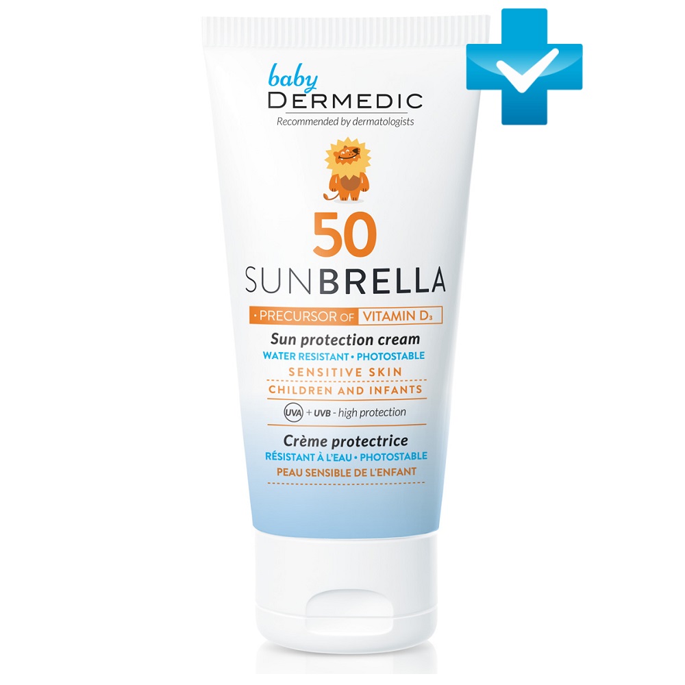 Детский солнцезащитный крем для лица spf 50 ДЕРМЕДИК САНБРЕЛЛА БЭБИ, 50 мл Детский солнцезащитный крем для лица SPF 50 ДЕРМЕДИК САНБРЕЛЛА БЭБИ, 50 мл — изображение 1