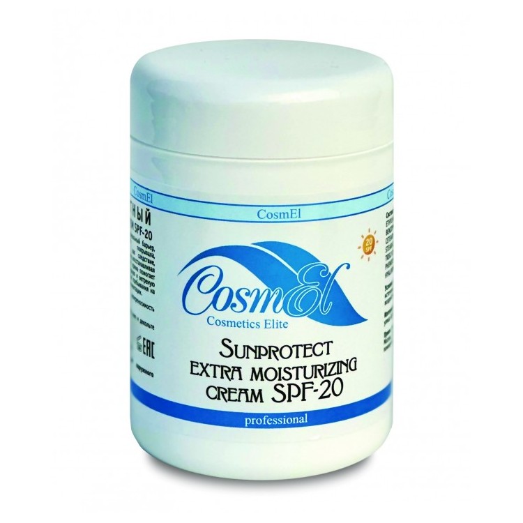 cosmel sunprotect extra moisturizing cream spf20 Солнцезащитный экстраувлажняющий крем 250 мл CosmEL Sunprotect Extra Moisturizing Cream SPF20 Солнцезащитный экстраувлажняющий крем 250 мл — изображение 1