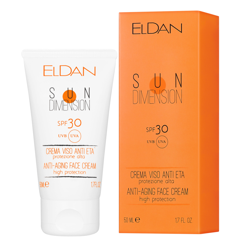sun dimension anti aging face cream spf30 Солнцезащитный крем для лица 50 мл eldan Sun Dimension Anti-Aging Face Cream SPF30 Солнцезащитный крем для лица 50 мл ELDAN — изображение 1