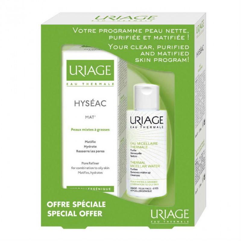 uriage hyseac Набор Матирующий уход для лица 40 мл + Очищающая мицеллярная вода 100 мл URIAGE Hyseac Набор Матирующий уход для лица 40 мл + Очищающая мицеллярная вода 100 мл — изображение 1