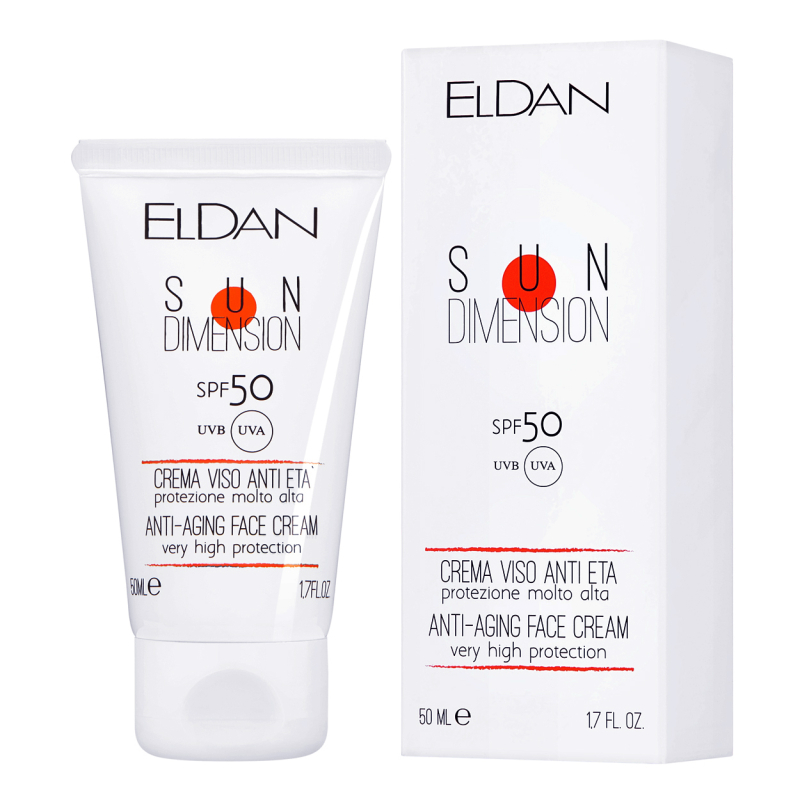 sun dimension anti aging face cream spf50 Солнцезащитный крем для лица 50 мл eldan Sun Dimension Anti-Aging Face Cream SPF50 Солнцезащитный крем для лица 50 мл ELDAN — изображение 1