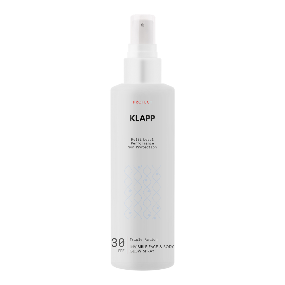 klapp protect invisible face & body glow spray spf30 Спрей для загара с естественным блеском 200 мл KLAPP Protect Invisible Face & Body Glow Spray SPF30 Спрей для загара с естественным блеском 200 мл — изображение 1