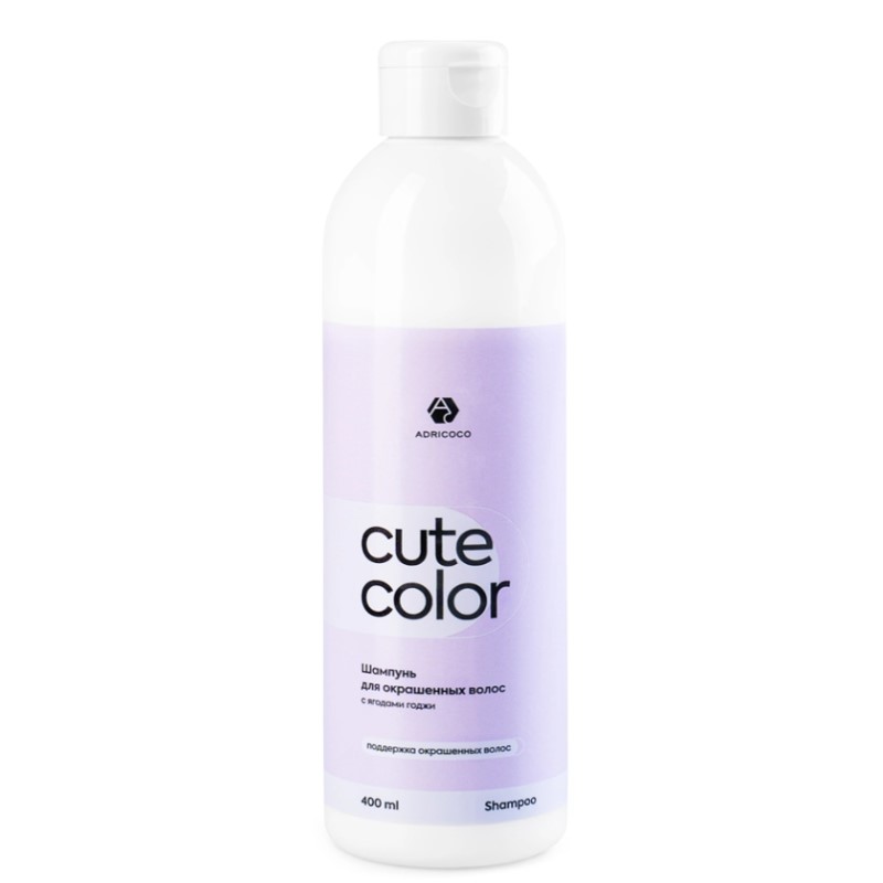 Шампунь для окрашенных волос adricoco cute color с ягодами годжи 400 мл Шампунь для окрашенных волос ADRICOCO CUTE COLOR с ягодами годжи 400 мл — изображение 1