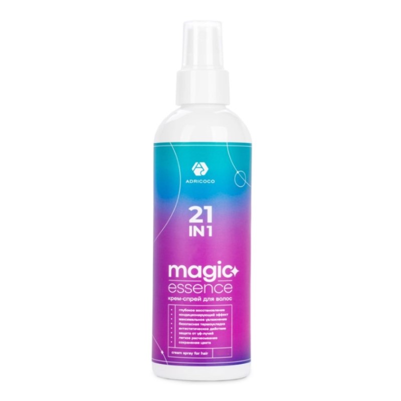 Крем спрей для волос 21 в 1 magic essence многофункциональный adricoco 100 мл Крем-спрей для волос 21 в 1 Magic Essence многофункциональный ADRICOCO 100 мл — изображение 1